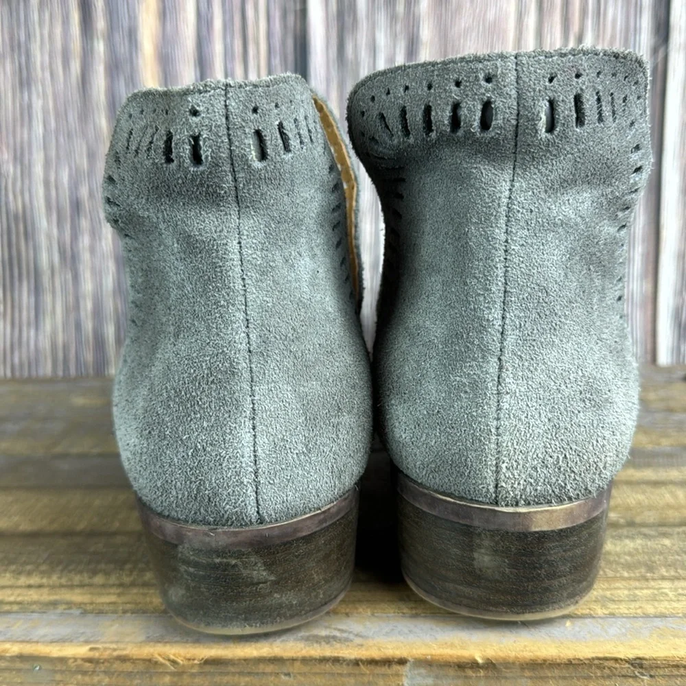 Lucky Brand Bustina Gray Leather Bootie- Size 9.5